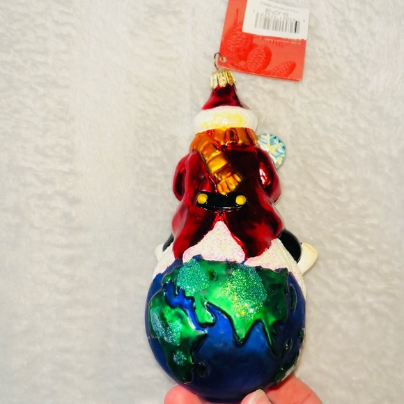 Christopher Radko It’s A Stardust World Santa Glass Christmas Ornament 6” 2000 - Picture 2 of 2